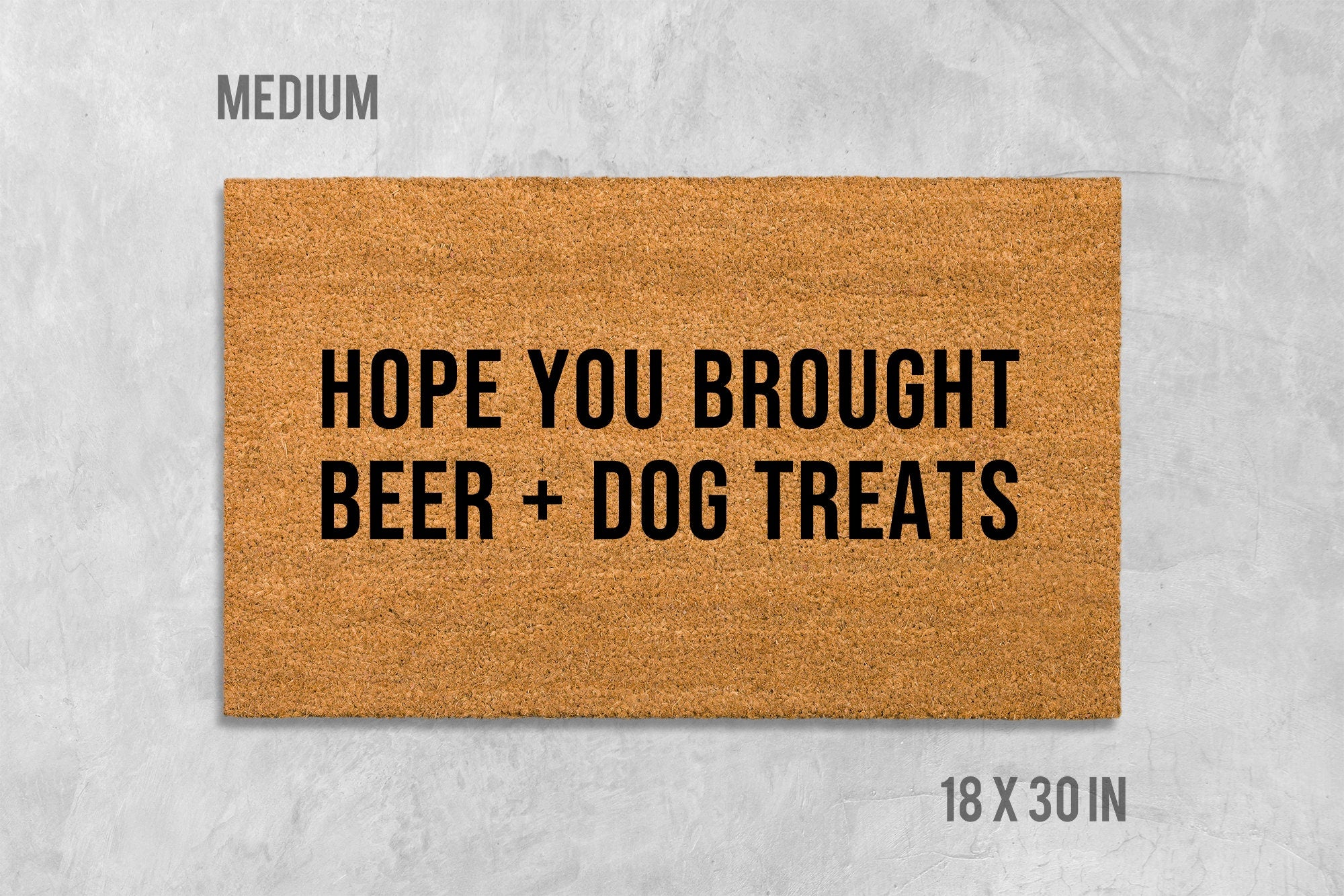 Dog Doormat, Coir Welcome Mat (Beer & Dog Lovers)