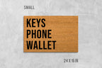Keys Phone Wallet Doormat: Reminder Mat for Forgetful Days