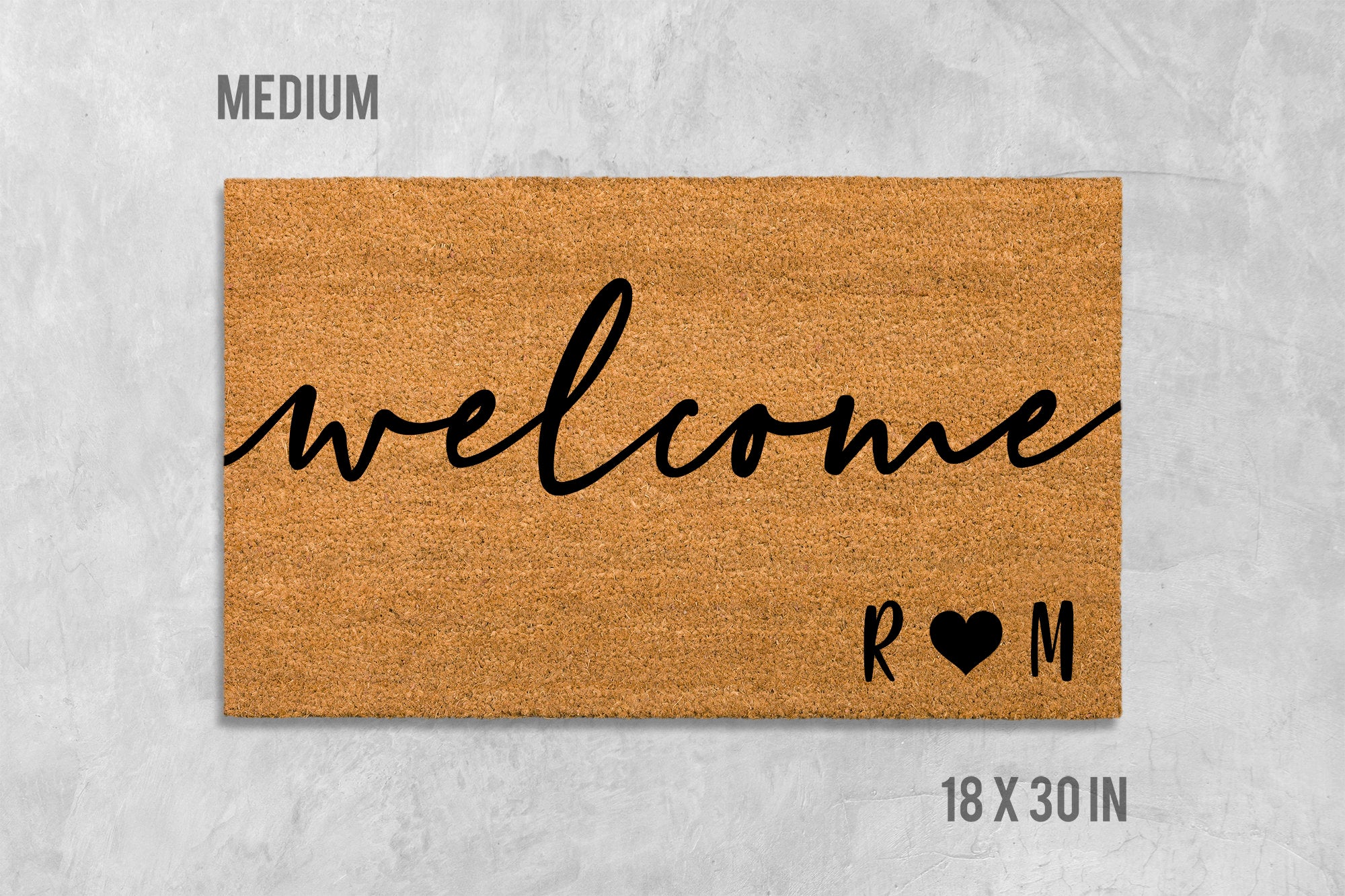 Personalized Initial Doormat: Custom Name Welcome Mat