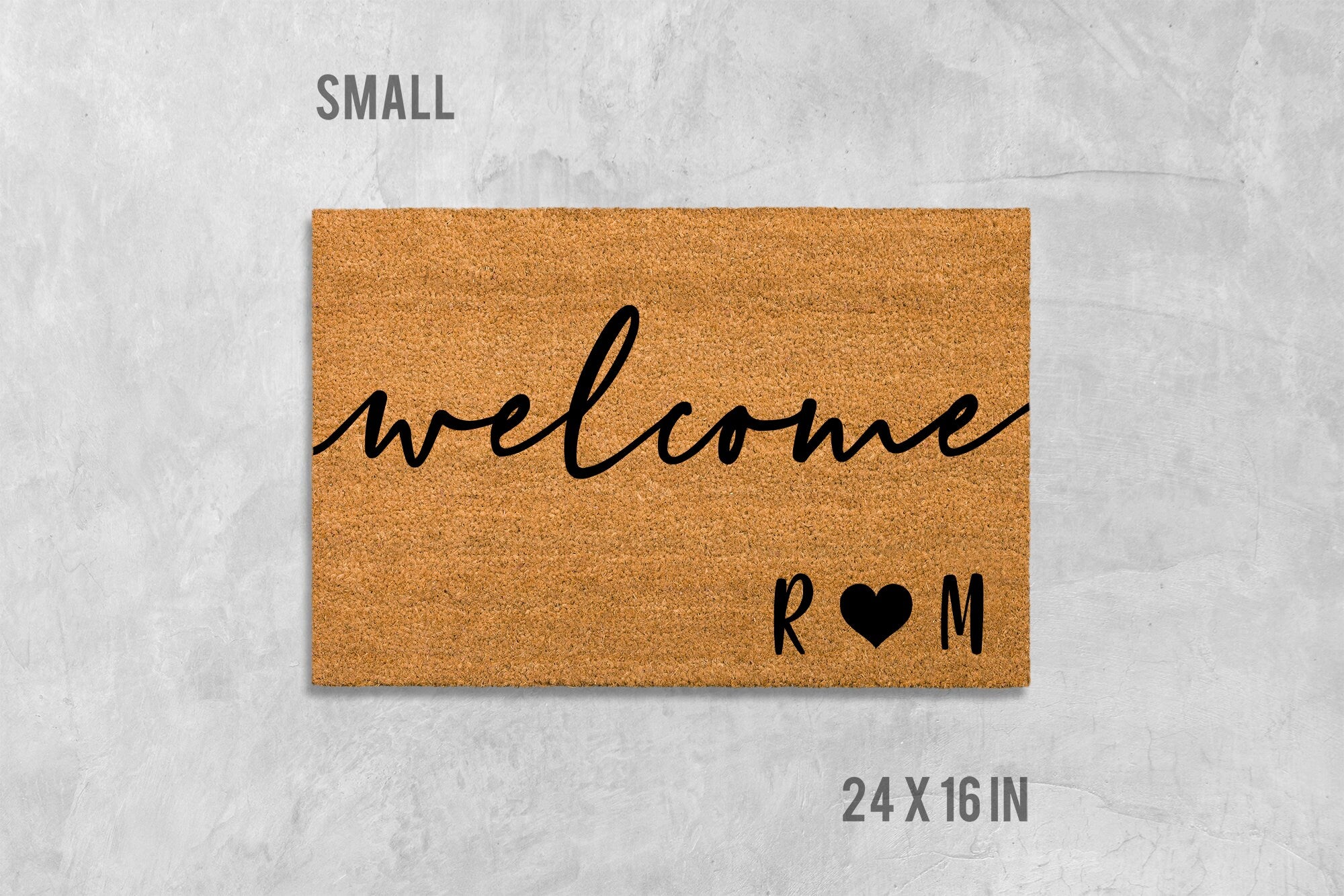 Personalized Initial Doormat: Custom Name Welcome Mat