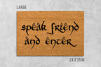 Speak Friend and Enter Doormat - Funny Housewarming Mat