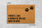 There's Like A Bunch of Big Ass Dogs in Here Doormat, Dog Doormat, Funny Doormat, Funny Door Mat, We Hope You Like Dogs, Dog Door Mat, Mat