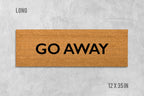 Go Away Door Mat: Funny Rude Coir Doormat (Latex Backing)