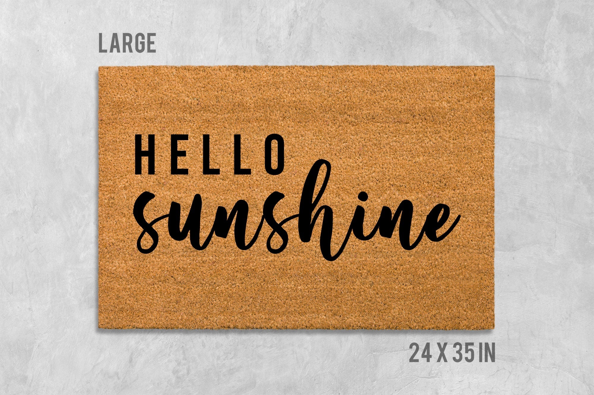 Hello Sunshine Doormat, Hello Sunshine Door Mat, Hello Doormat, Hello Door Mat, Birthday Gift, Wedding Gift, Housewarming Gift, Sunshine Mat