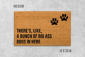 There's Like A Bunch of Big Ass Dogs in Here Doormat, Dog Doormat, Funny Doormat, Funny Door Mat, We Hope You Like Dogs, Dog Door Mat, Mat