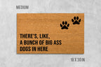 There's Like A Bunch of Big Ass Dogs in Here Doormat, Dog Doormat, Funny Doormat, Funny Door Mat, We Hope You Like Dogs, Dog Door Mat, Mat