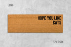 Cat Doormat: Funny Welcome Mat - Natural Coir, Latex Backing