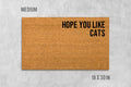 Cat Doormat: Funny Welcome Mat - Natural Coir, Latex Backing