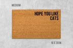 Cat Doormat: Funny Welcome Mat - Natural Coir, Latex Backing