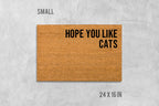Cat Doormat: Funny Welcome Mat - Natural Coir, Latex Backing