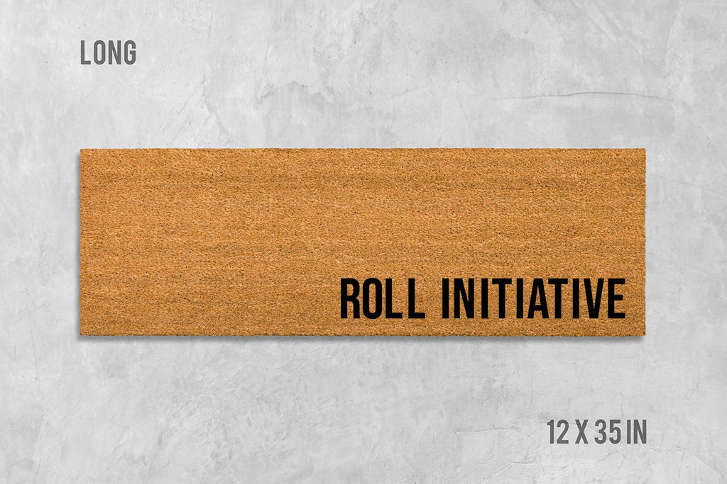Roll Initiative Doormat: D&D Entrance Mat (Coir, Latex)