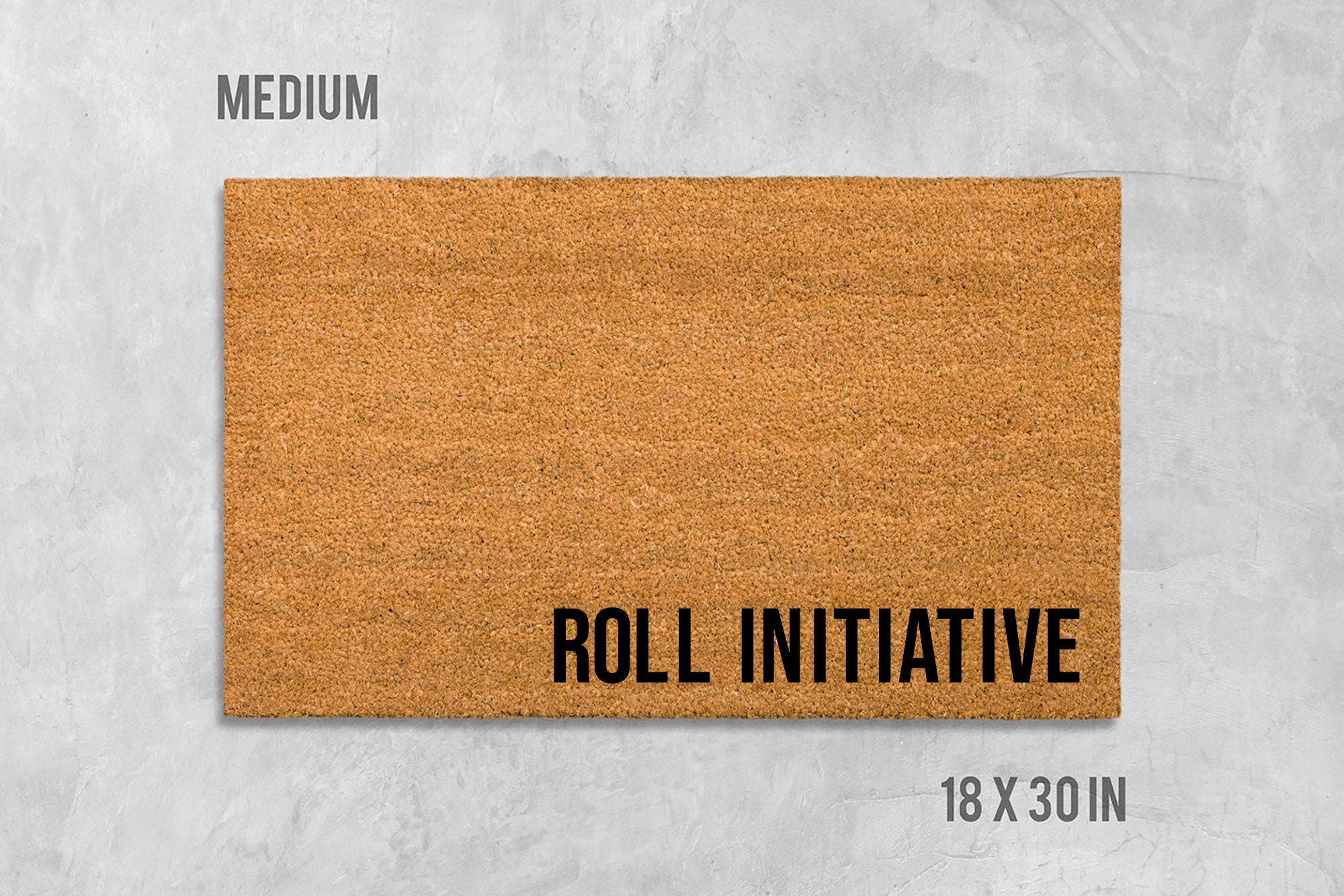 Roll Initiative Doormat: D&D Entrance Mat (Coir, Latex)