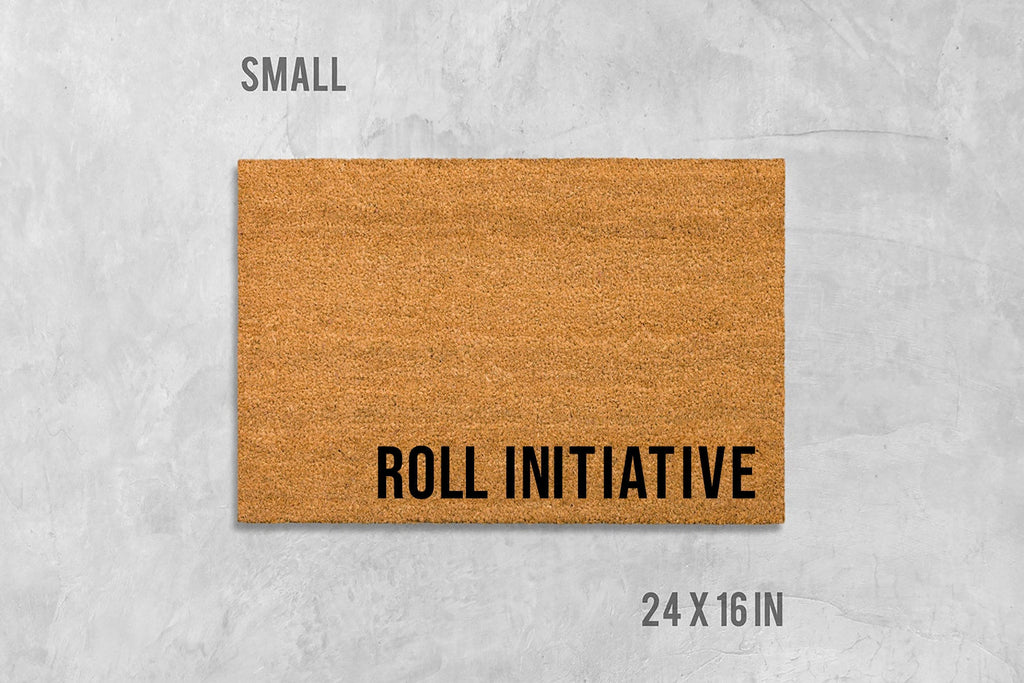 Roll Initiative Doormat: D&D Entrance Mat (Coir, Latex)