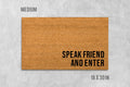Lord of the Rings Doormat: Speak Friend and Enter - Funny Tolkien Mat