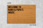 Welcome to Nana and Papas House Doormat, Grandparents Doormat, Birthday Gift, Anniversary Gift, Grandparents, Nana, Papa, Grandma, Grandpa