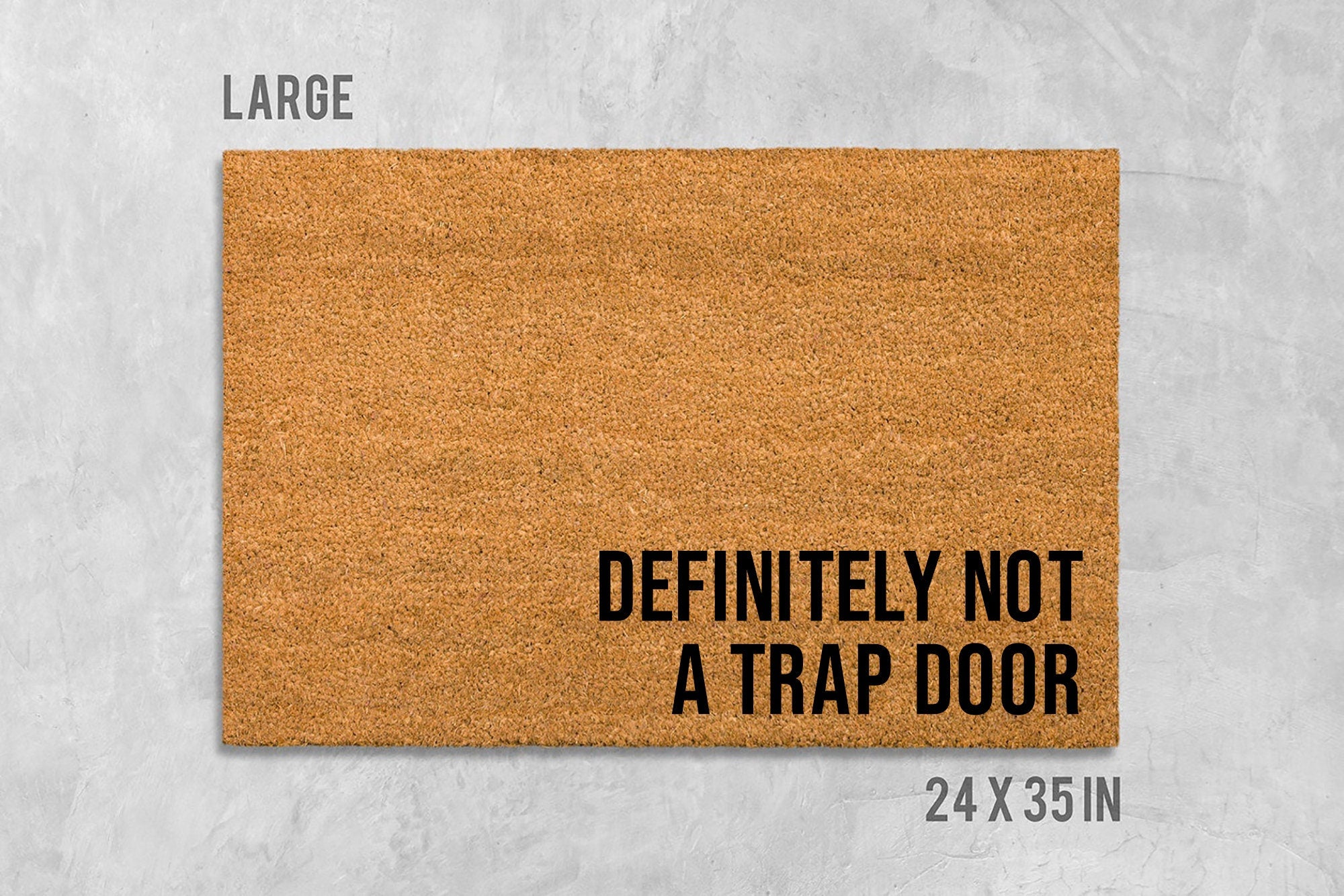 Trap Door Welcome Mat: Funny Coir Doormat (House Entry Rug)
