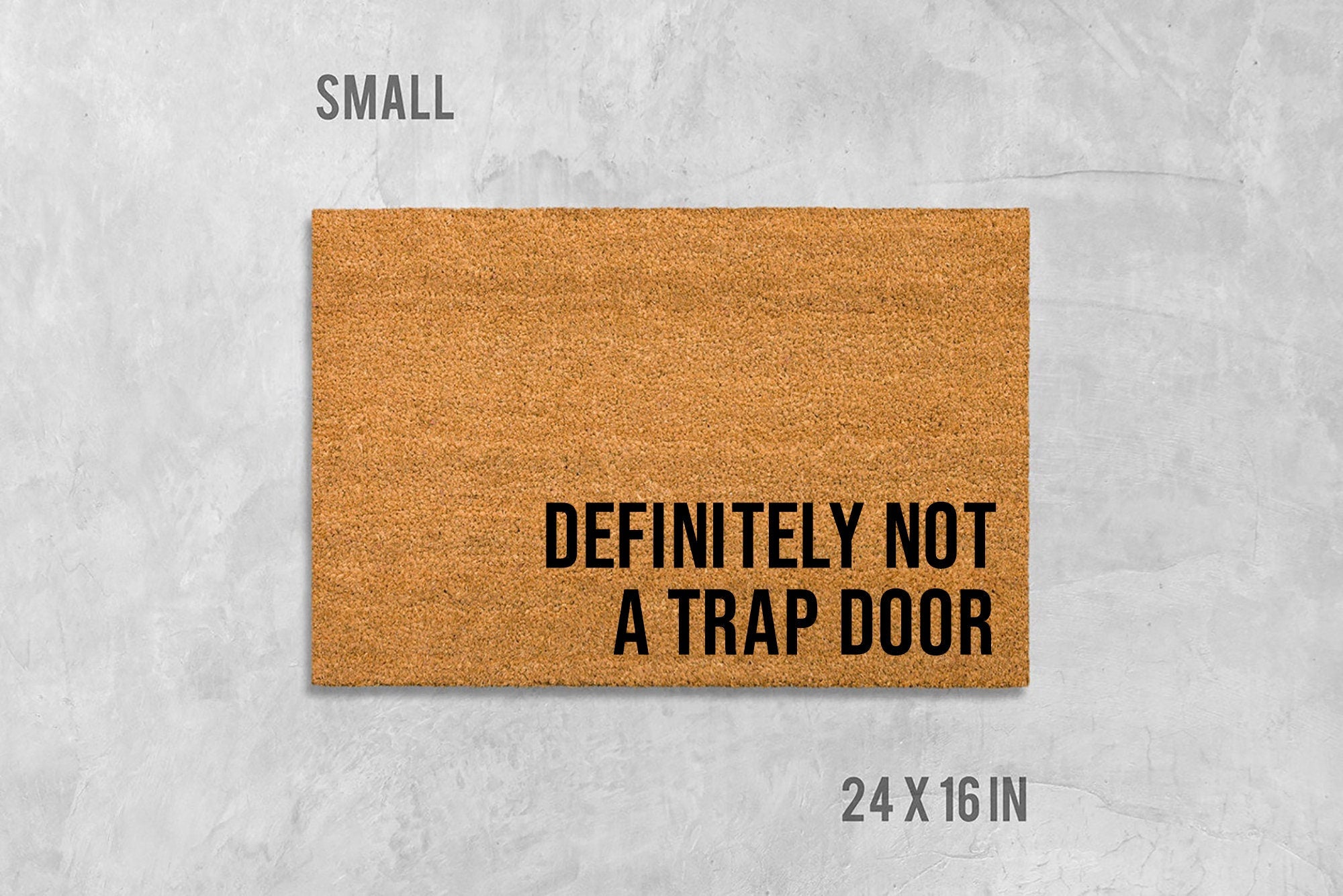 Trap Door Welcome Mat: Funny Coir Doormat (House Entry Rug)