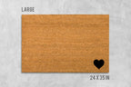 Heart Doormat: Natural Coir Welcome Mat with Latex Backing