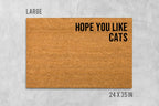 Cat Doormat: Funny Welcome Mat - Natural Coir, Latex Backing