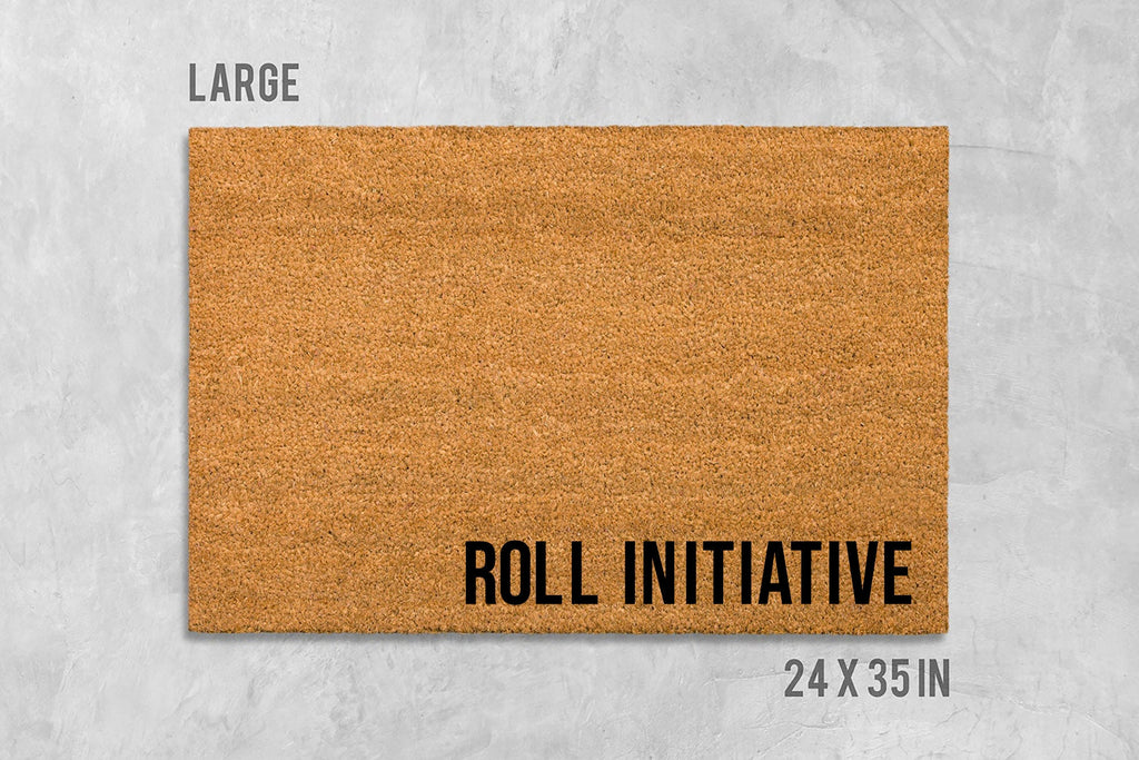 Roll Initiative Doormat: D&D Entrance Mat (Coir, Latex)