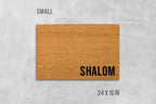 Shalom Welcome Mat - Durable Natural Coir with Latex Backing