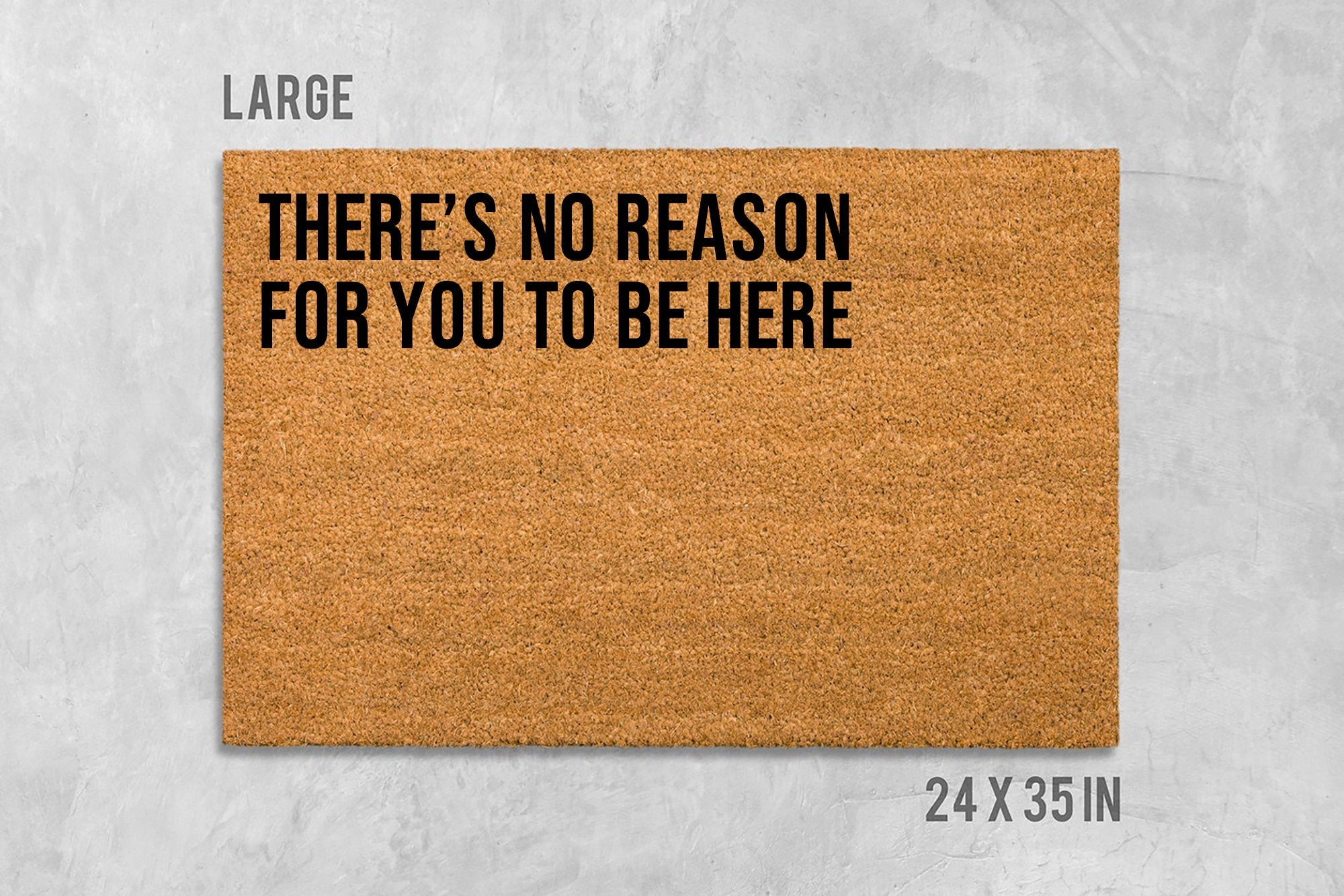 There's No Reason For You To Be Here Doormat, Funny Door Mat, Funny Welcome Mat, Housewarming Gift, Wedding Gift, Birthday Gift, Rude Mat