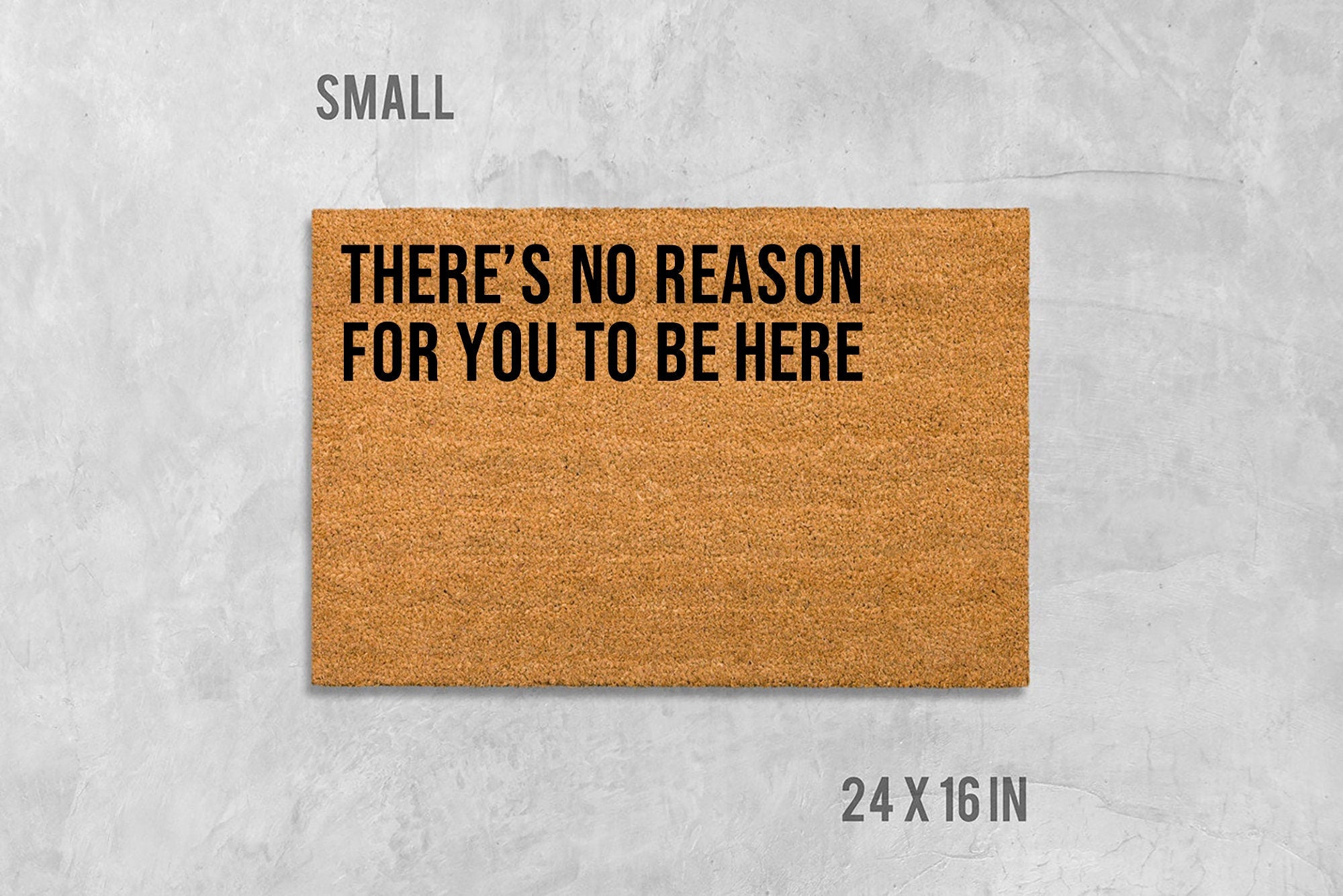 There's No Reason For You To Be Here Doormat, Funny Door Mat, Funny Welcome Mat, Housewarming Gift, Wedding Gift, Birthday Gift, Rude Mat