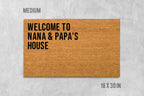 Welcome to Nana and Papas House Doormat, Grandparents Doormat, Birthday Gift, Anniversary Gift, Grandparents, Nana, Papa, Grandma, Grandpa