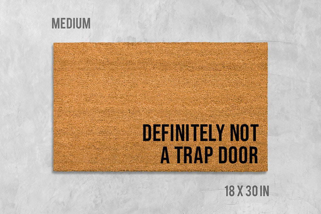 Trap Door Welcome Mat: Funny Coir Doormat (House Entry Rug)