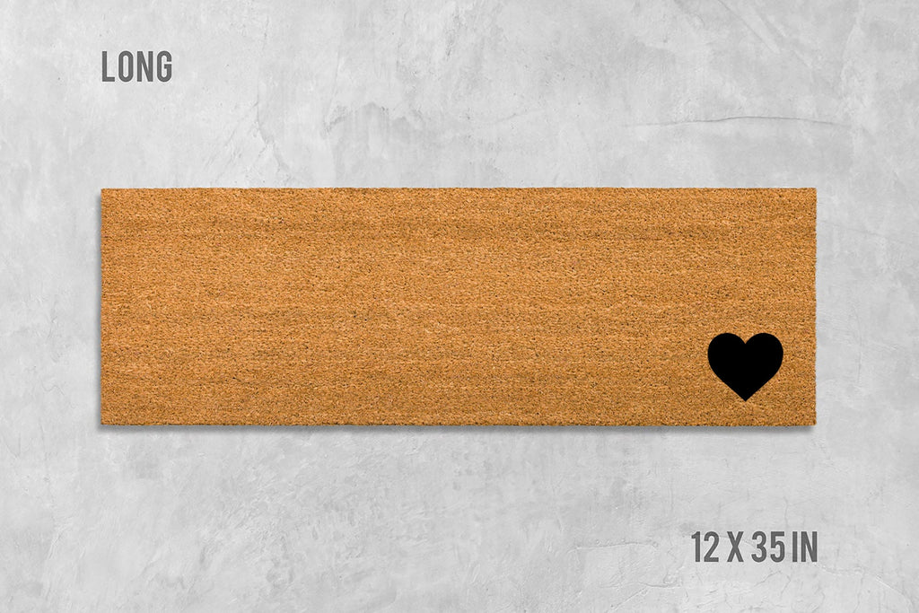 Heart Doormat: Natural Coir Welcome Mat with Latex Backing