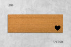 Heart Doormat: Natural Coir Welcome Mat with Latex Backing