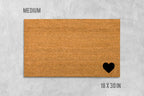 Heart Doormat: Natural Coir Welcome Mat with Latex Backing