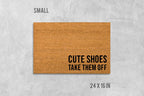 Welcome Doormat: Cute Shoes Design (Coir, Latex Backing)