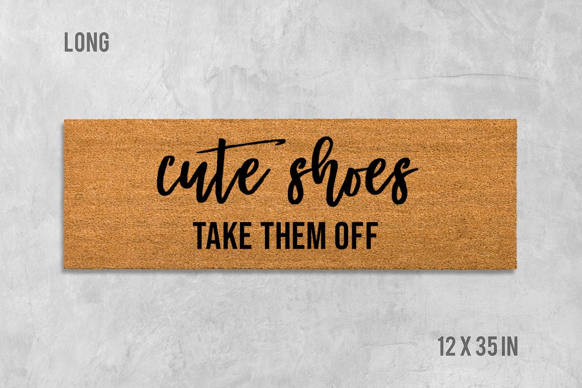 Take Them Off Doormat: Cute Shoes Funny Design (Coir Fiber)