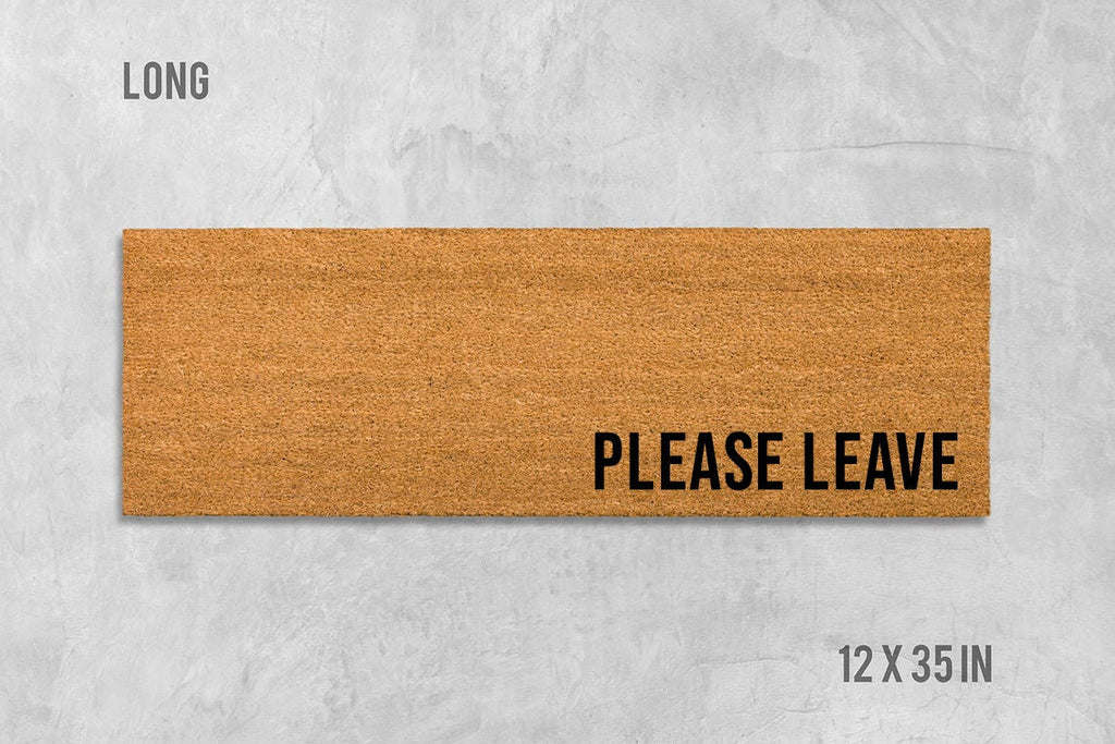 Please Leave Doormat - Funny Natural Coir Welcome Mat