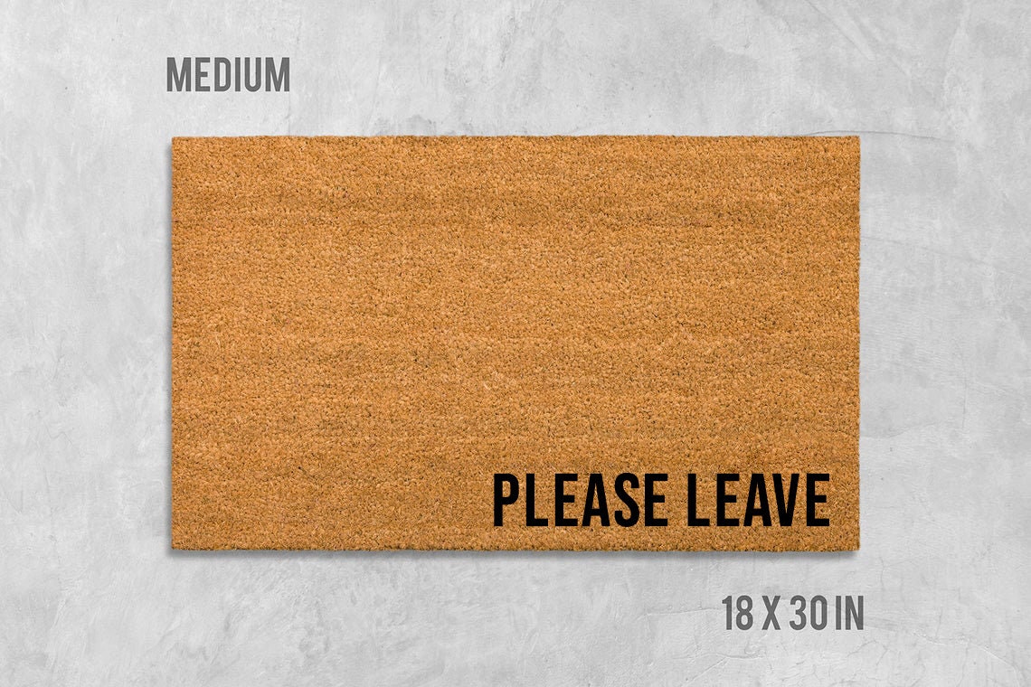 Please Leave Doormat - Funny Natural Coir Welcome Mat