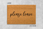 Please Leave Doormat: Funny Rude Welcome Mat - Natural Coir