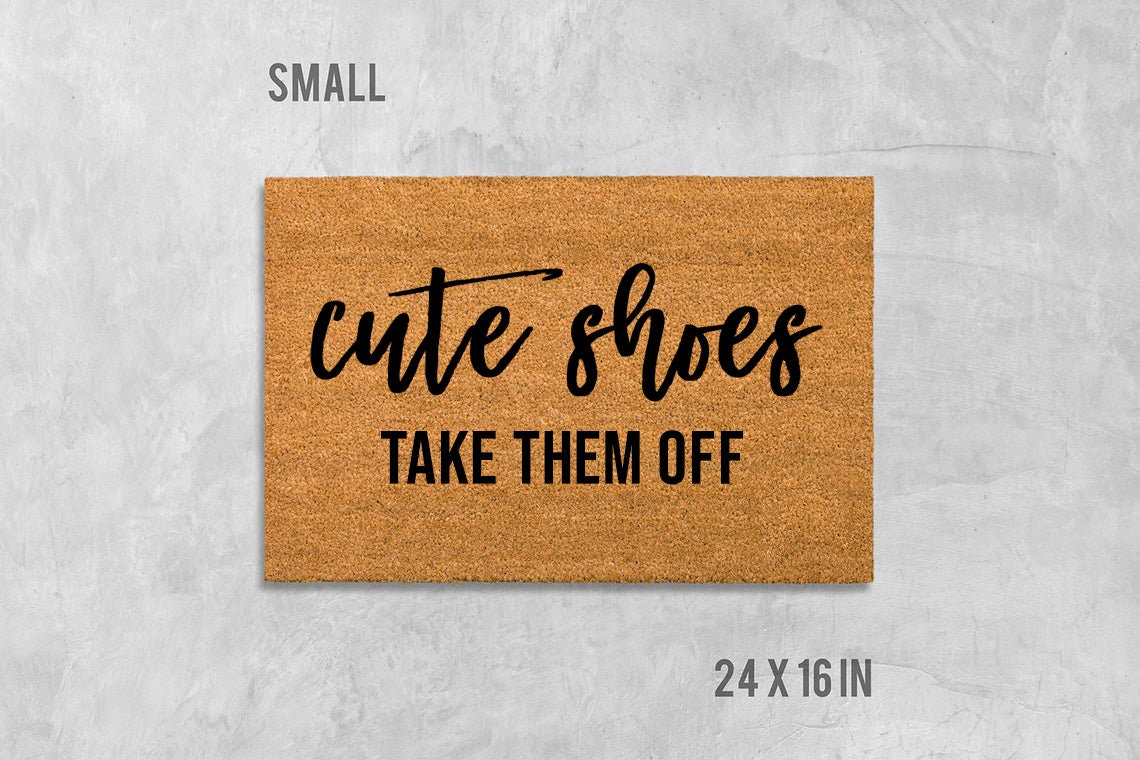 Take Them Off Doormat: Cute Shoes Funny Design (Coir Fiber)