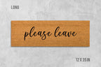 Please Leave Doormat: Funny Rude Welcome Mat - Natural Coir