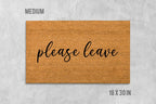 Please Leave Doormat: Funny Rude Welcome Mat - Natural Coir