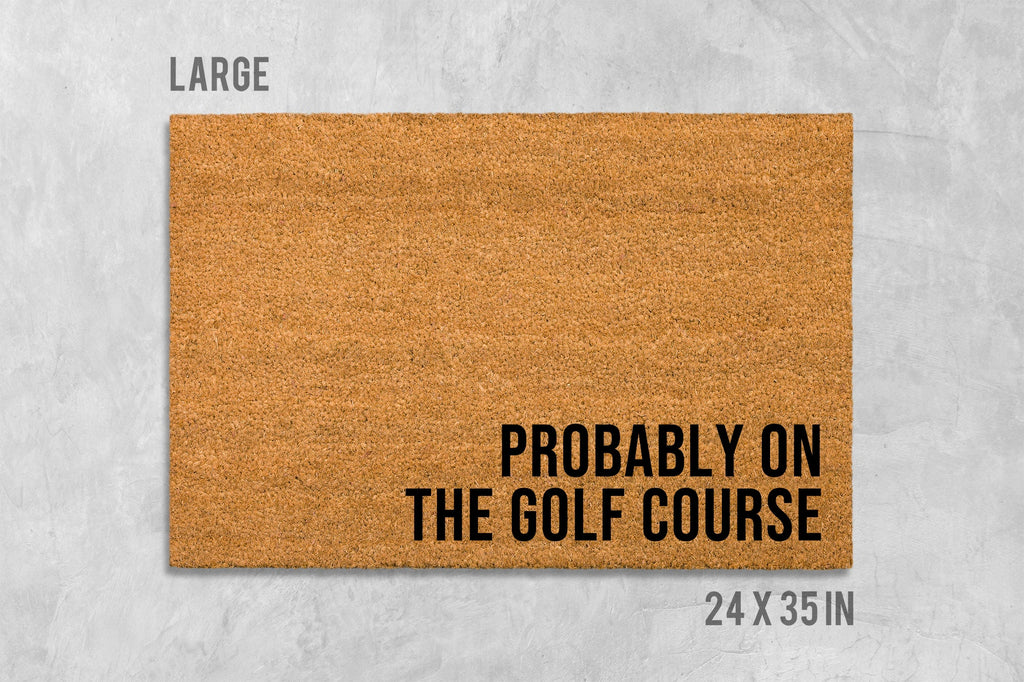Golf Doormat: Funny Welcome Mat (Natural Coir, Latex)
