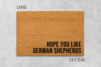 Funny German Shepherd Doormat, Coir Fiber (Natural, Latex)