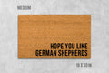 Funny German Shepherd Doormat, Coir Fiber (Natural, Latex)