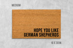 Funny German Shepherd Doormat, Coir Fiber (Natural, Latex)