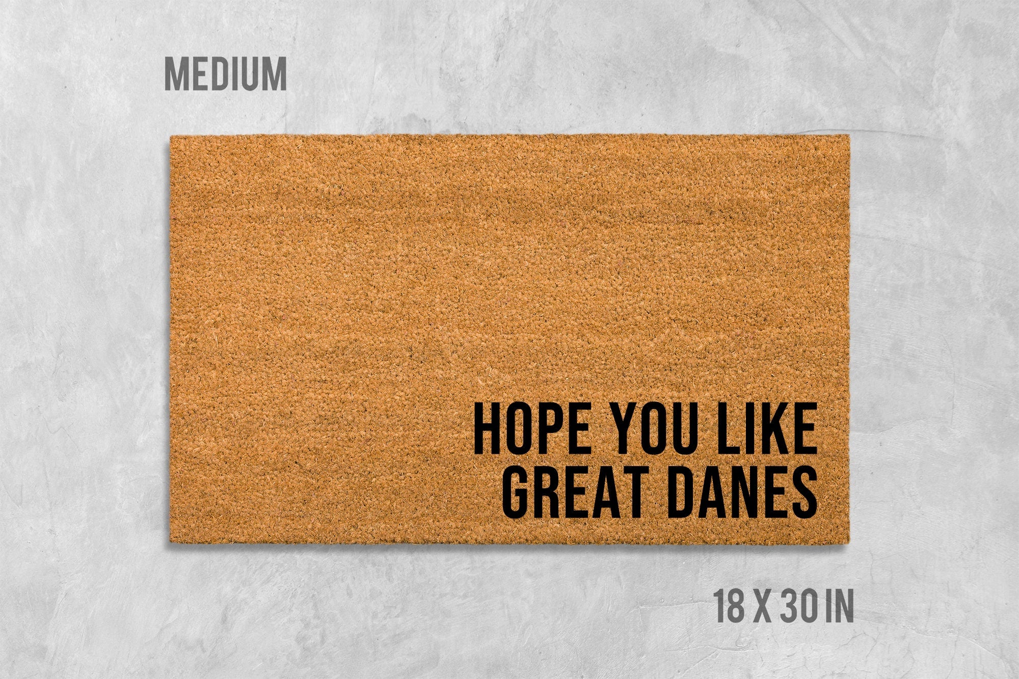Great Dane Doormat: Natural Coir Dog Mat for Front Door