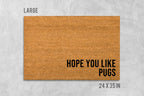 Pug Doormat - Funny Dog Design, Natural Coir Mat
