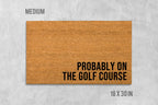 Golf Doormat: Funny Welcome Mat (Natural Coir, Latex)