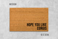 Hope You Like Corgis Doormat, Natural Coir (Latex Backing, Outdoor)