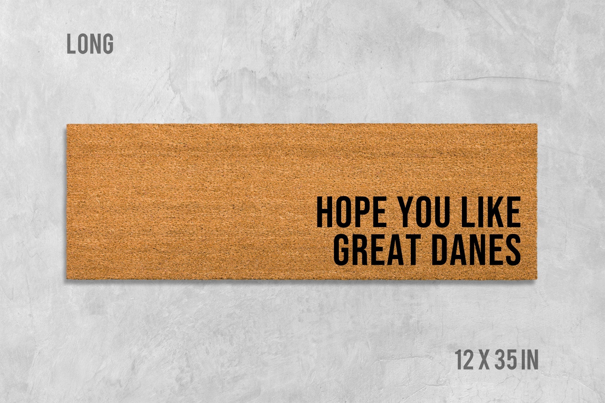 Great Dane Doormat: Natural Coir Dog Mat for Front Door