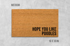 Funny Poodle Doormat: Natural Coir with Latex Backing Dog Door Mat